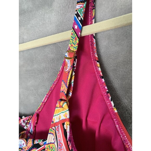 Bleu Rod Beattie Swimsuit V Neck One Piece Size 16W Colorful Key hole/Cut Outs - Picture 12 of 16